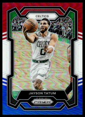 ジェイソン テイタム Panini Prizm 199枚限定 2年目 2023-24 Panini Prizm Deca Red Prizm /199 Jayson Tatum #189