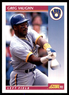 1992 Score Greg Vaughn Milwaukee Brewers #639 | eBay