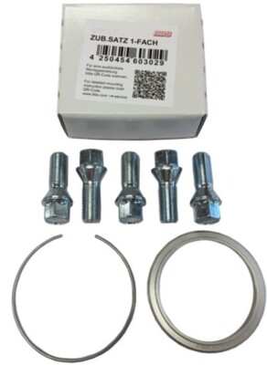BBS PFS KIT 72.5mm Hub Incl 82mm OD-72.5mm ID Ring/82mm Clip/Lug Bolts Fits BMW
