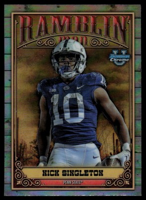 Nick Singleton 2023 Bowman University Chrome Ramblin Man #RM-3 Penn State