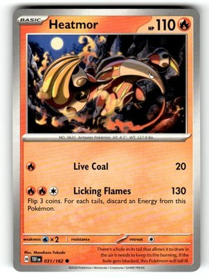 Heatmor Pokemon Temporal Forces 031/162 NM