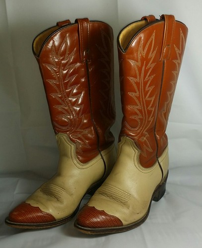 解説: Vintage Country Boots Acme Vintage Gray Leather Cowboy Boots Womens Size 6 M Style
