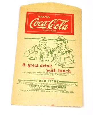 Coca-Cola Coke Bottiglie Copertina USA 1930er - Dri Mano No-Drip Protector