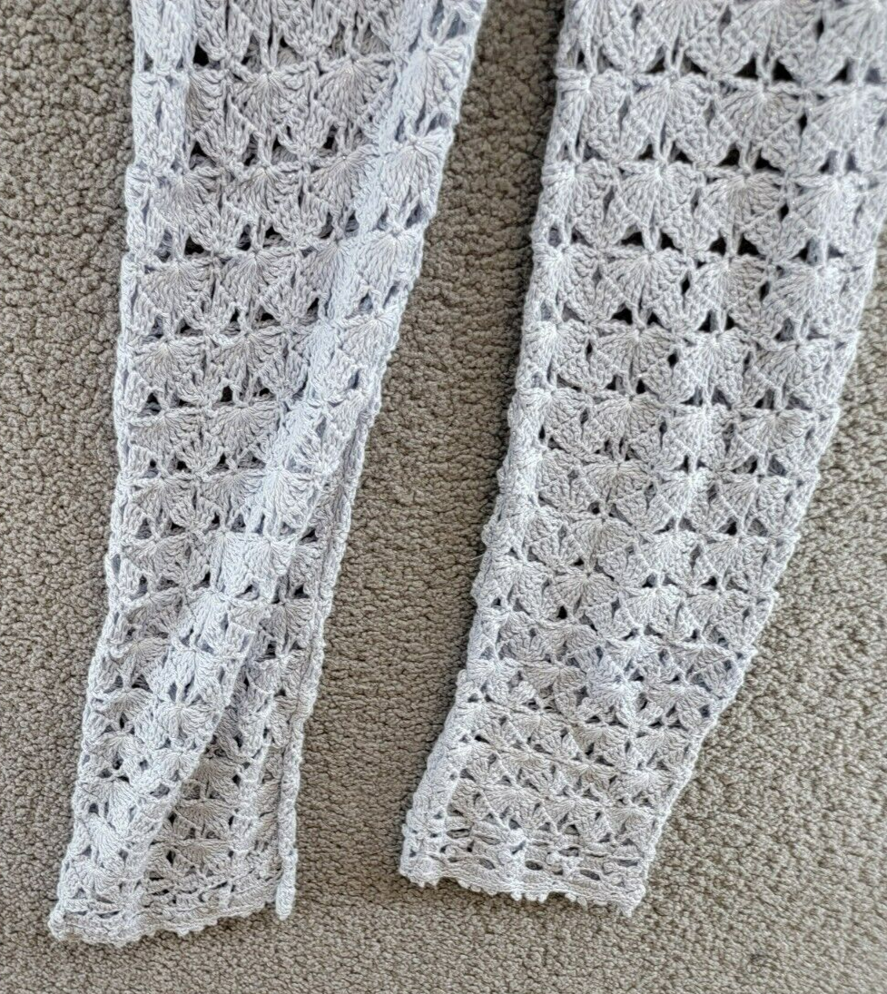 Capittana Crochet Pants Beachwear Cover-up Women's XS/S Light Blue Pull-On + - Picture 10 of 14