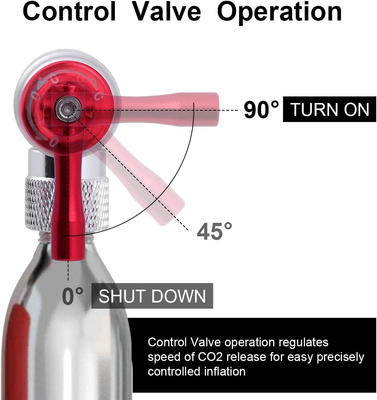 CO2 Bike Tire Inflator, Quick & Easy Presta and Schrader Valve Compatible Pump