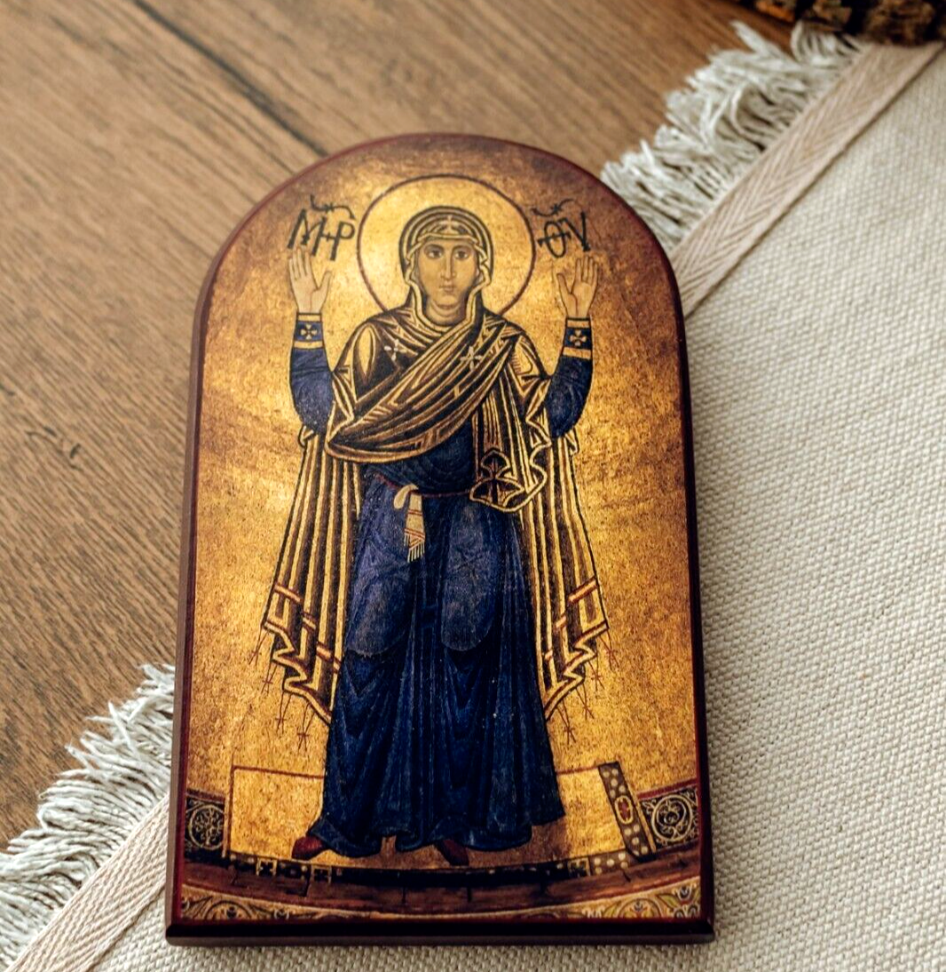 Ukrainian Icon “The Unbreakable Wall” Mother of God Oranta Holy Sophia Kyiv Wood