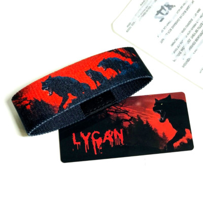 ZOX **LYCAN** Silver Strap Large NIP Wristband w/Card