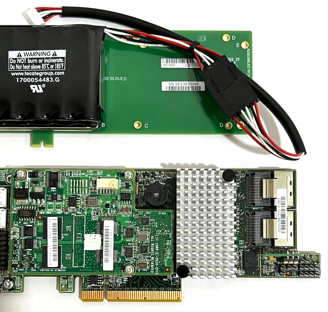 LSI MegaRAID MR SAS 9266-8i L3-25413 1GB RAID Controller Card w/ Battery PCIe x8