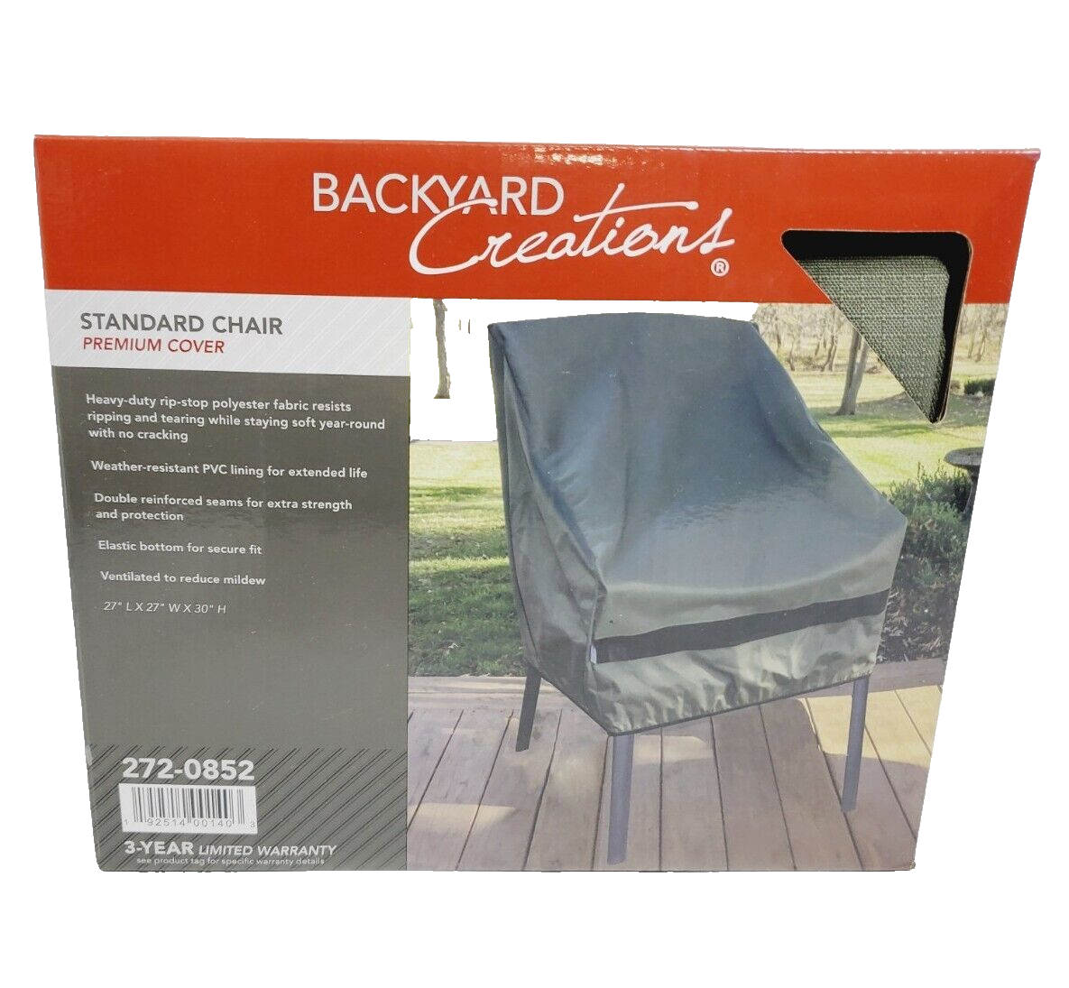 Backyard Creations Standard Chair Premium Cover eBay