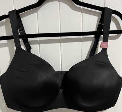 Simply Wire-Free Plunge Black Bra size 40DD Lane Bryant Cacique
