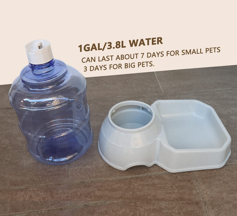 2 Pack Automatic Dog Cat Feeder and Water Dispenser ,Gravity Multi Pet Drinki...