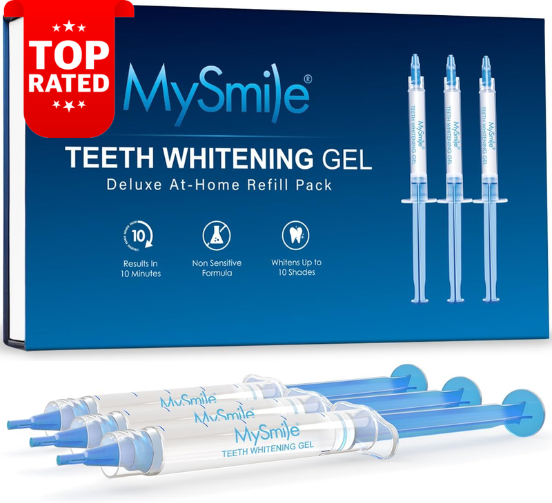 Teeth Whitening Gel Refill Pack 3 Non-Sensitive Dental Grade Fast Results