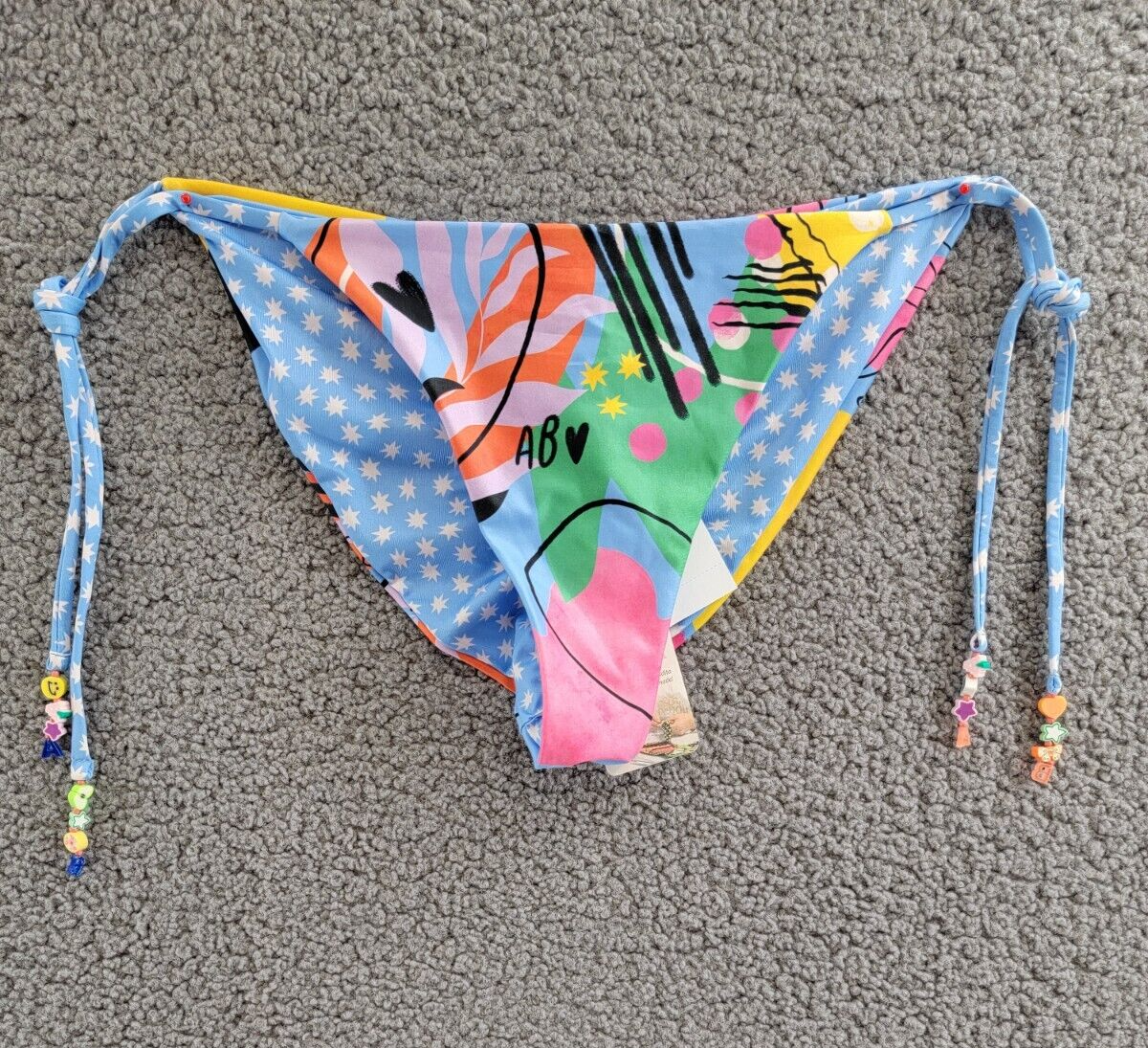 Agua Bendita Lolita Joo Bah Bikini Bottoms Women's XL Multi Ruched Back Side Tie - Picture 2 of 15