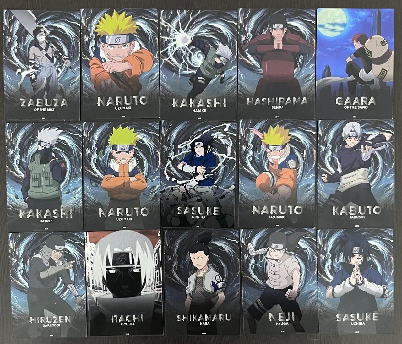 Topps Animax India 2024 Naruto Jet Black cards complete set