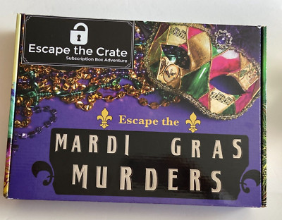 Mystery Escape the Mardi Gras Murders Escape Room Adventure Box NEW