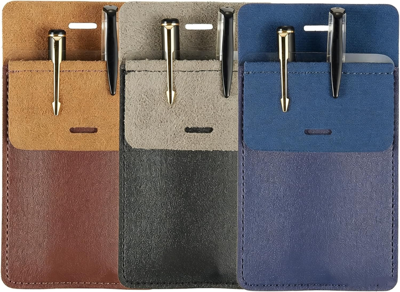 Pocket Protector, 3 Pcs Leather Pocket Pen Holder Organizer Pouch for Shirts Lab