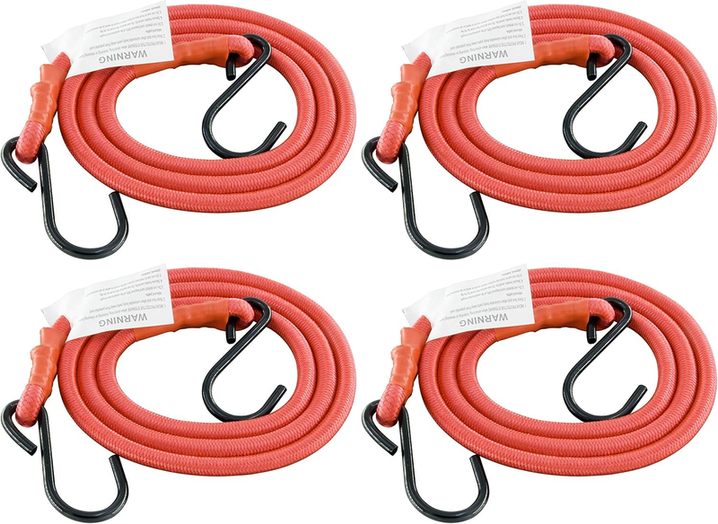 Bungee Cords with Hooks, 3/8 Inch Thick round Bungee Cord Heavy Duty Strong Hook
