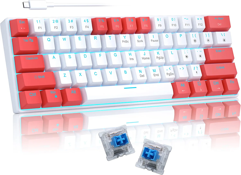 60 Percent Mechanical Gaming Keyboard Detachable Type-C Many Colors available