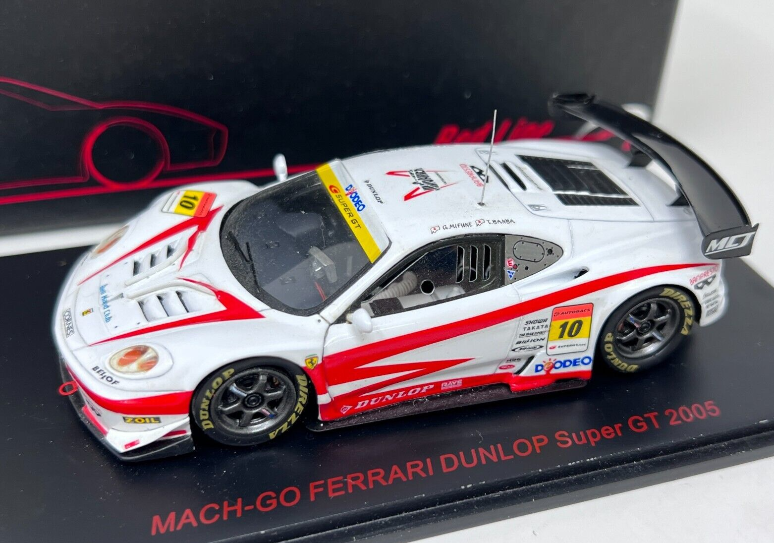 1/43 Redline EBBRO Mach-Go Ferrari Dunlop #10 Super GT 300 1/43 Redline EBBRO Mach-Go Ferrari Dunlop #10 Super GT 300