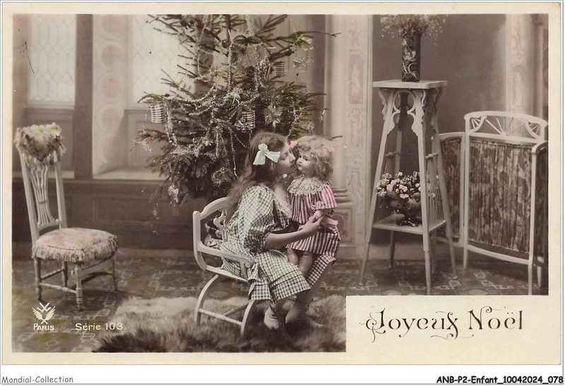 Anbp2-0139-Enfant - Joyeux NoÃ«L - Fillette - Poupee