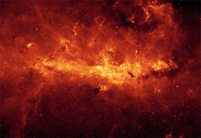 Space Poster of the Milky Way by the Spitzer Telescope Fine Art Print