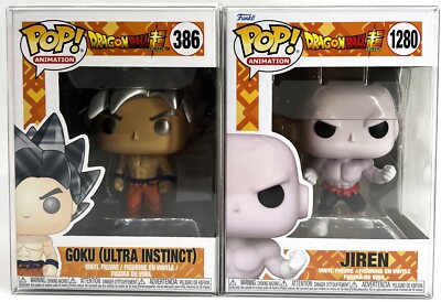 Funko Pop! DBS Jiren #1280 & Goku Ultra Instinct #386 Common Set of 2