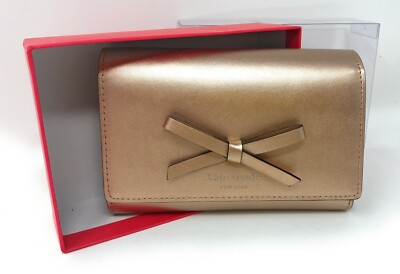 NWT Kate Spade Sawyer Street Callie Leather Bifold Wallet in Rose Gold in Box