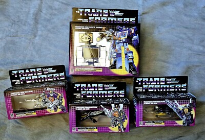 Transformers G1 Insecticons set reissue BOMBSHELL KICKBACK SHRAPNEL, SOUNDWAVE!!