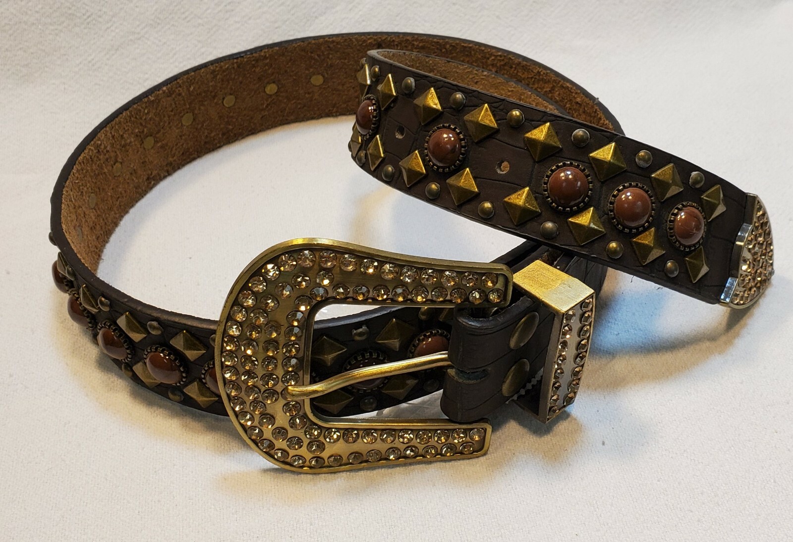 小物 made in USA leather waist mark belt Women Fashion Orange Faux Leather Elastic Waistband Belt