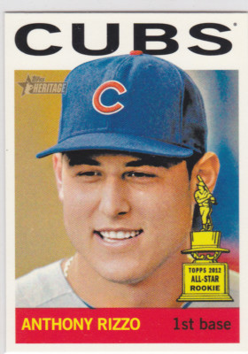 ANTHONY RIZZO Chicago Cubs ALL-STAR ROOKIE CARD Topps Heritage Baseball. rookie card picture