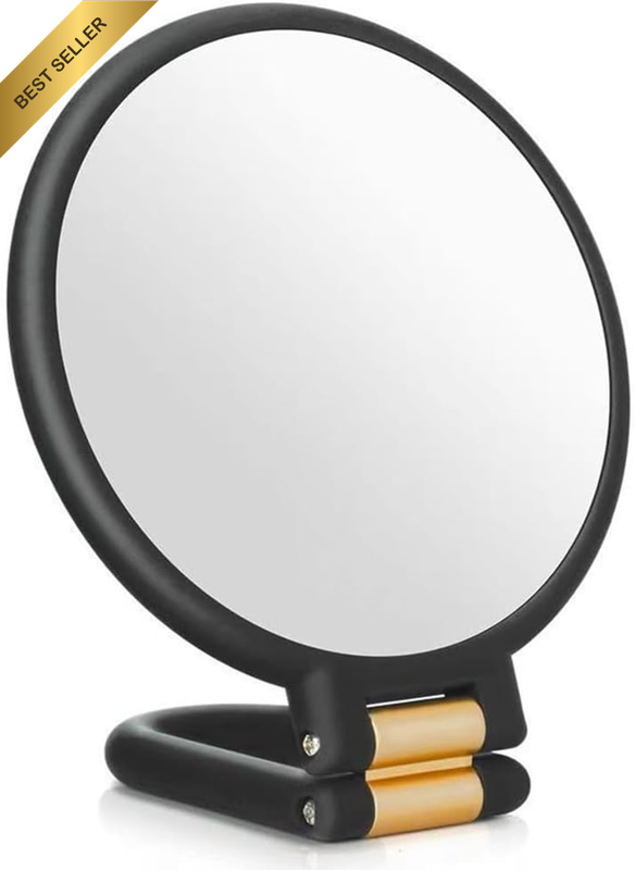 Double Sided Magnifying Makeup Mirror,Handheld Mirrors,Foldable Tabletop Mirror,