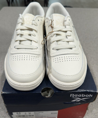 Reebok Women's Club C Revenge Sneaker, Chalk/Alabaster/Gold Metallic, 6.5 166