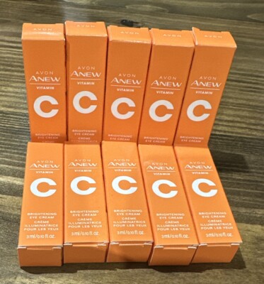 10 X AVON  Anew Vitamin C Brightening Eye Cream .10 oz (travel / Purse Size) 1oz