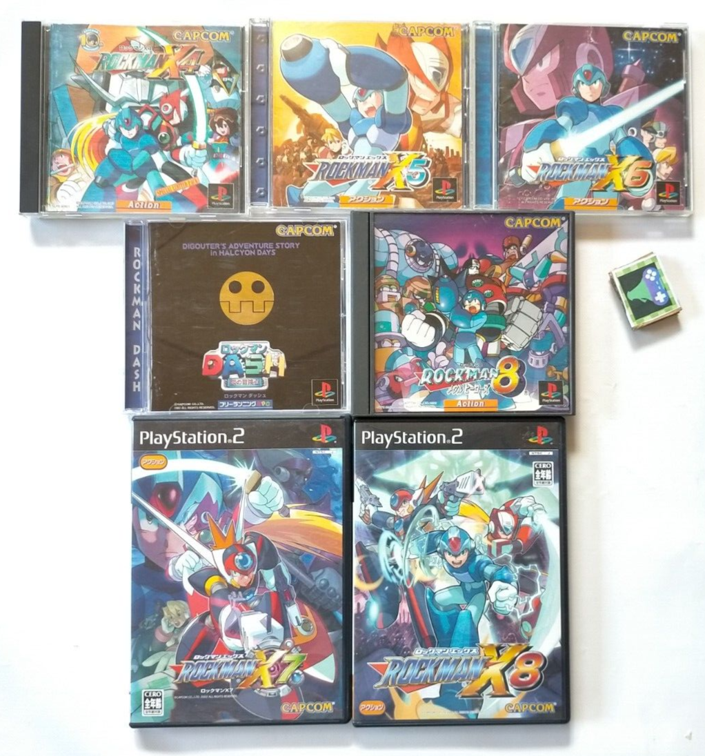 プレステ2 ロックマンX4-7セット Lot 7 PS1&PS2 Megaman X4 X5