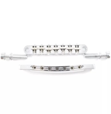 Gibson Chrome 7-String Tailpiece/Bridge Set WITH STUDS, NO POSTS- HW105