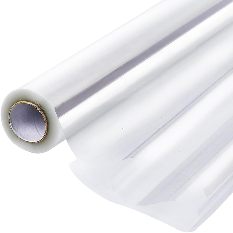 Perkhomy Clear Cellophane Wrap Roll 16" X 100' 3 Mil Thick Cellophane for Gift