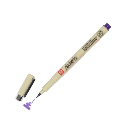 XSDK-BR-24 Sakura Pigma Brush Marker Pen, Purple Ink, Pack of 12