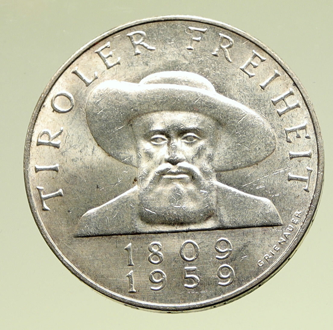 1959 AUSTRIA Tiroler Freiheit Liberation VINTAGE Silver 50