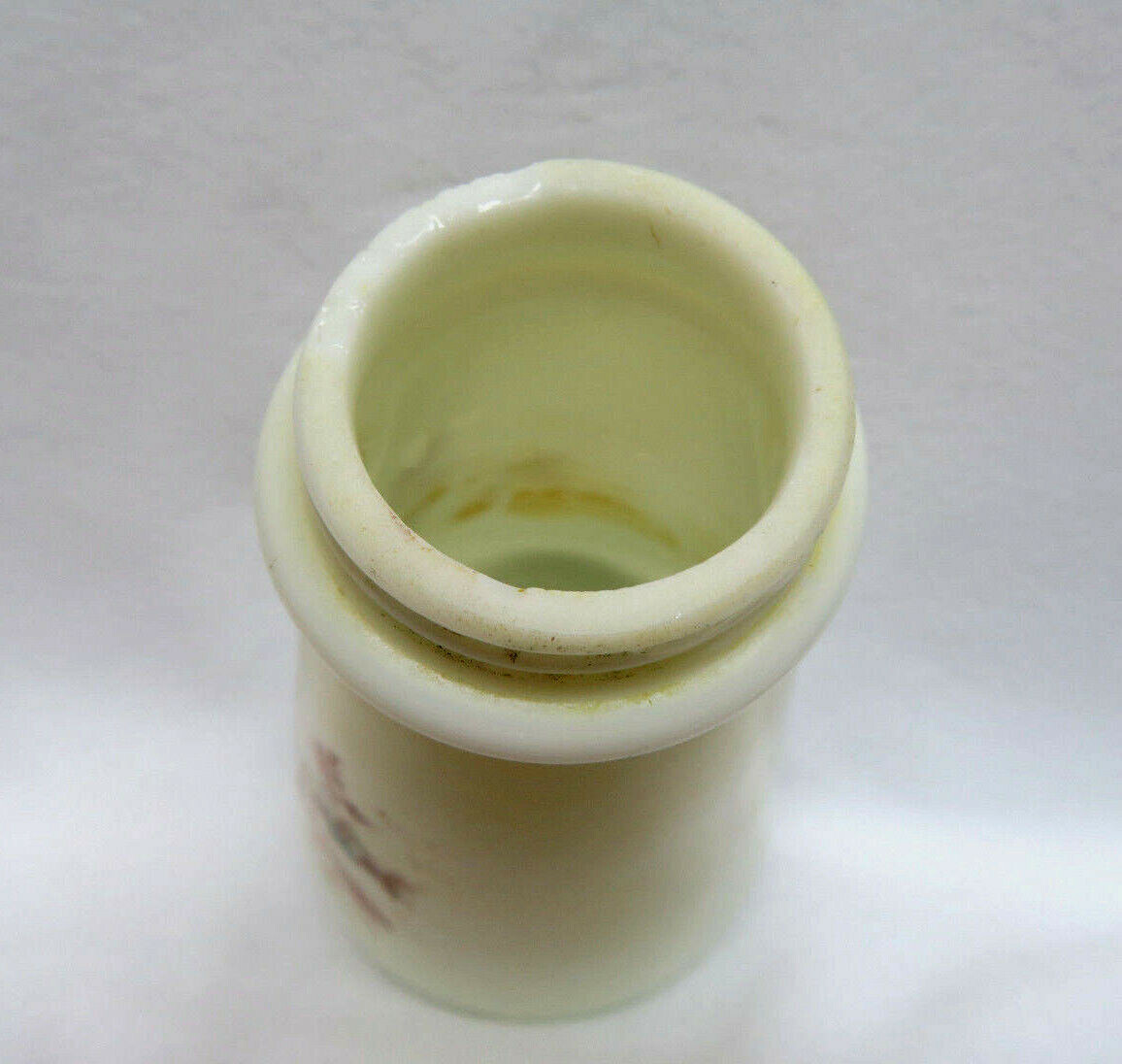 Antique Vintage Floral Design on Milkglass Sugar Shaker / Muffineer