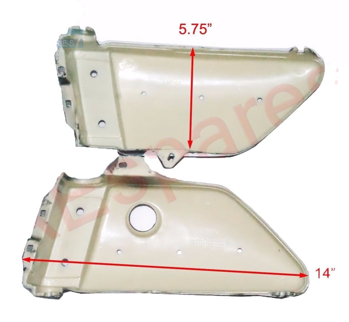 Yamaha RX135 Side Panel Set Silver Plastic Made For RX 135 cc Motorcycle  