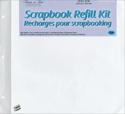 MultiCraft Imports Post Bound Album Refills 12''X12''-5/Pkg PC040
