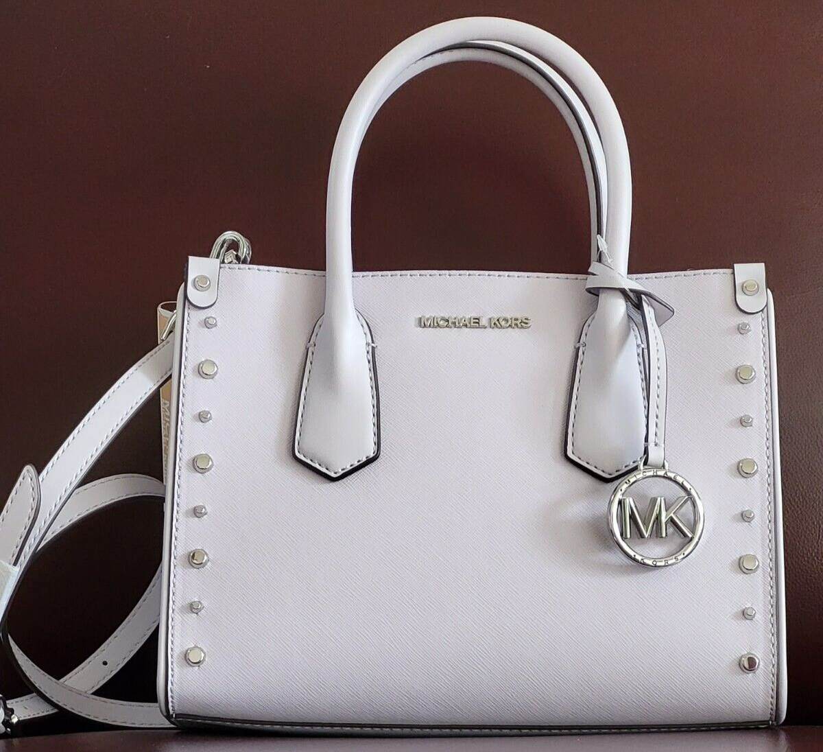 🌞MICHAEL KORS MAPLE LAVENDER MIST PURPLE SAFFIANO CROSSBODY SATCHEL BAG🌺NWT!