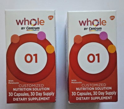 Whole By Centrum 01 Customized Nutrition Solution 60 Capsules (LOT OF 2)