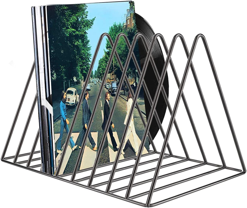 Vinyl Record Stand Holder Desktop Album Storage Rack Triangle Vinyl Record Sh