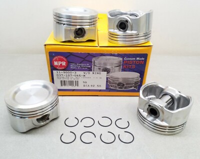 11-9000-3 NPR Piston Kit 0.75 Fits VW 2.0L SOHC 4CYL 82.500MM 9A ABA 1990-2006