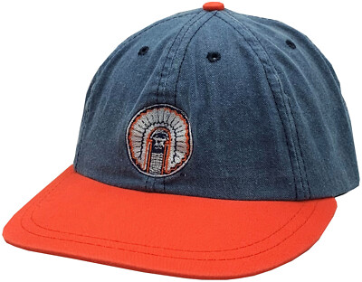 Illinois Fighting Illini Fitted Hat Jean Washed Blue/Orange