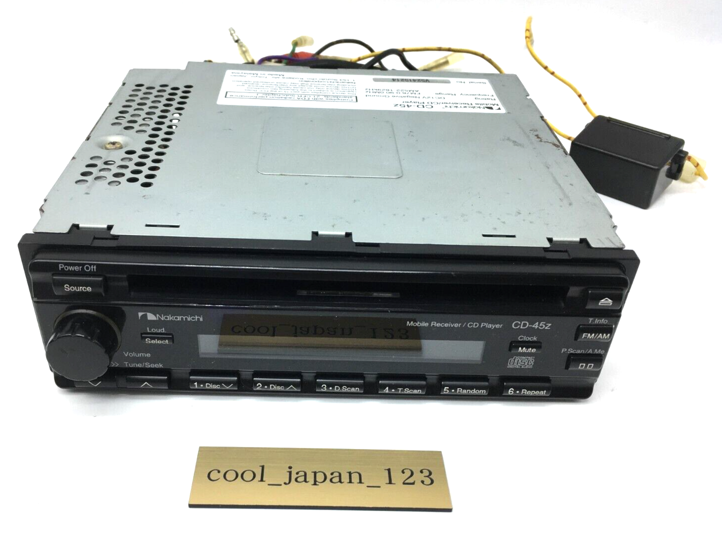 Nakamichi ナカミチ CDヘッドユニット CD-45z 使用感有 1DIN