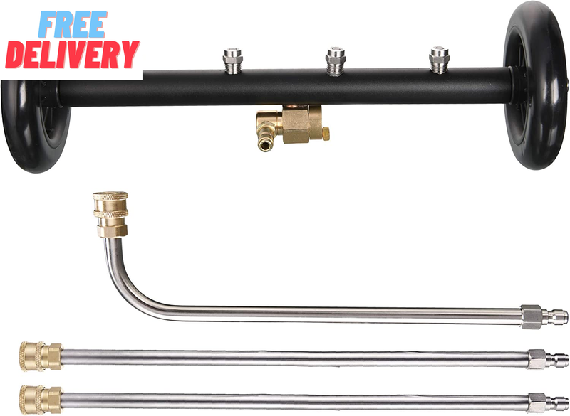 Dual-Function Undercarriage Cleaner,Surface Cleaner for Pressure Washer, 16 Inch