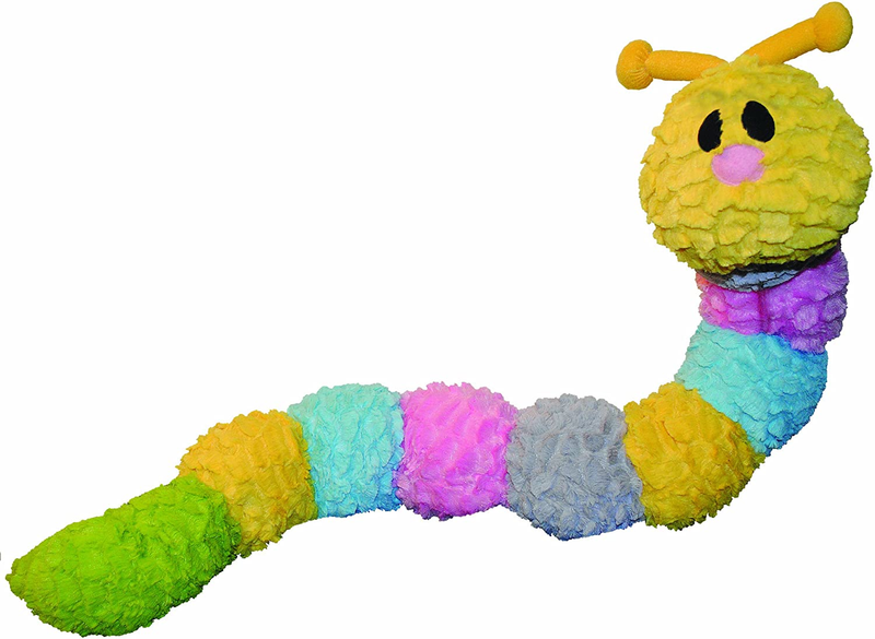 Pastel Caterpillar 35-Inch Squeak Toy for Dogs
