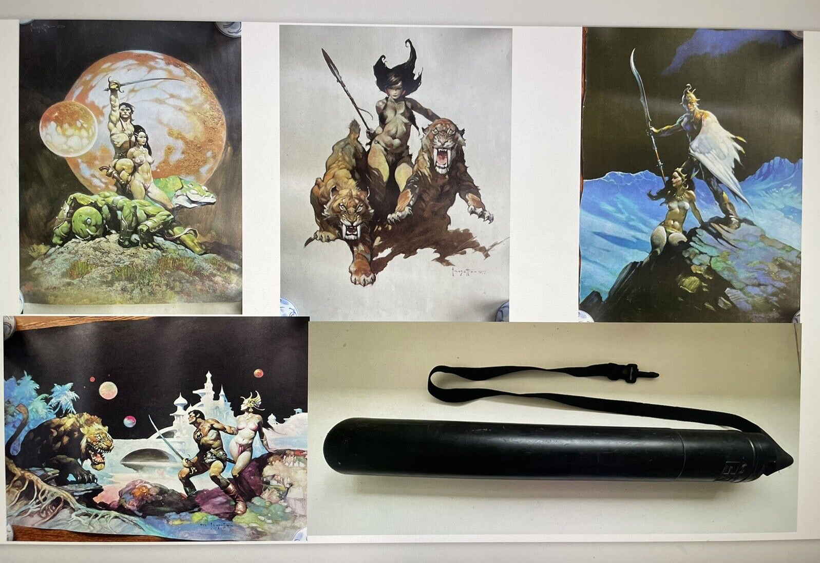 Vintage 4 Lots Frank Frazetta Full Color Art Prints w/ a